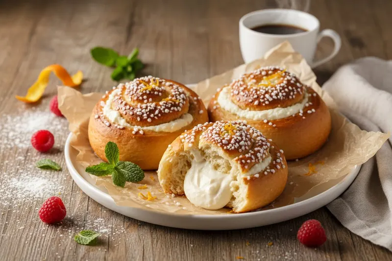 Appelsiini-rahkakierrepullat
