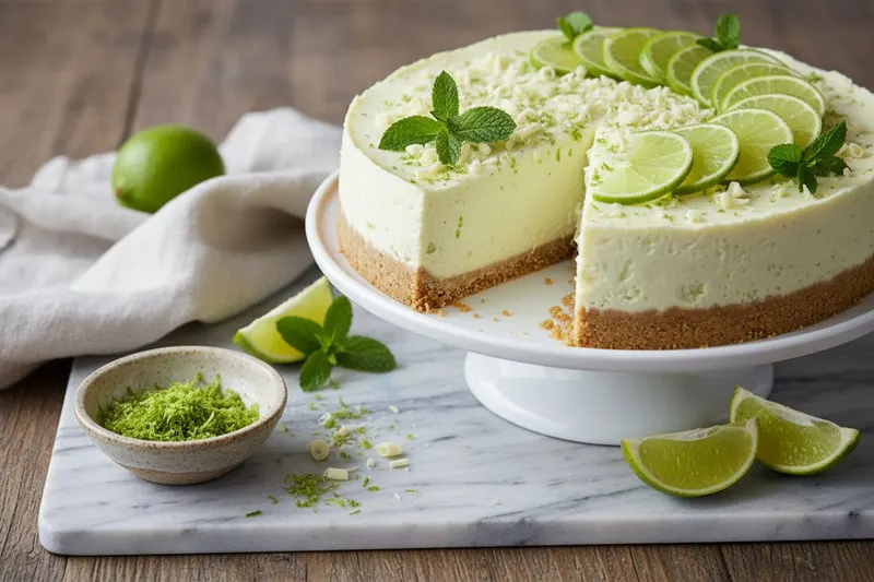 Key Lime -juustokakku valkosuklaalla