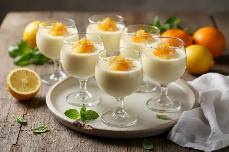 Sitruuna-ricottapannacotta
